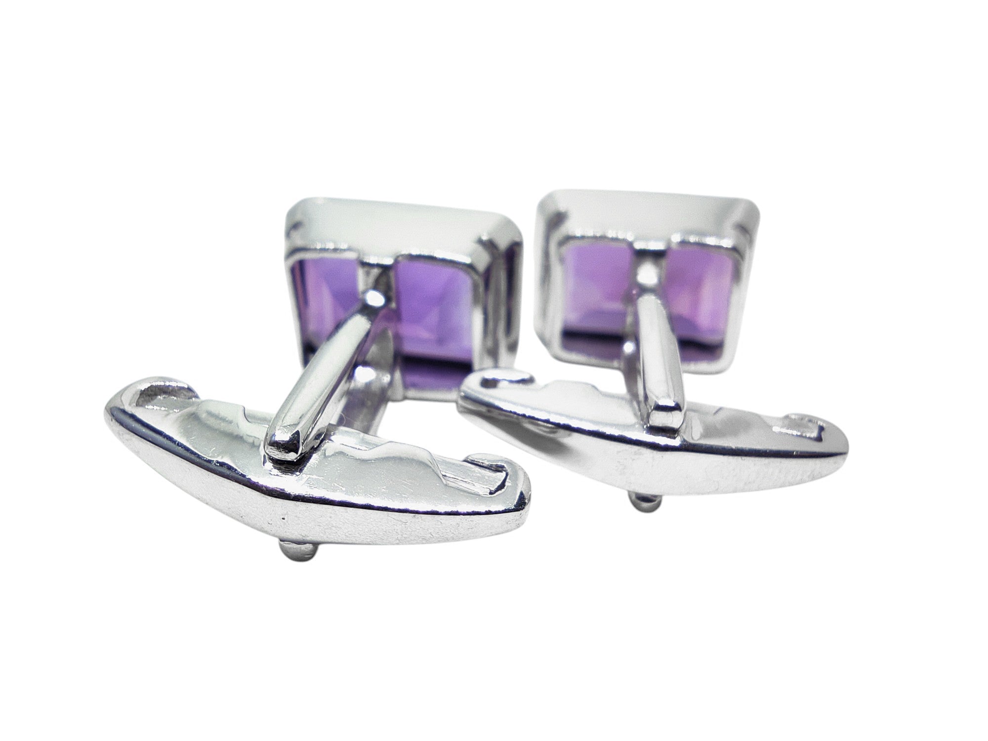 Large Amethyst Cufflinks Wedding Amethyst Groomsmen Cufflinks 925 Sterling Silver Amethyst Men Cufflinks Natural Amethyst Cufflinks