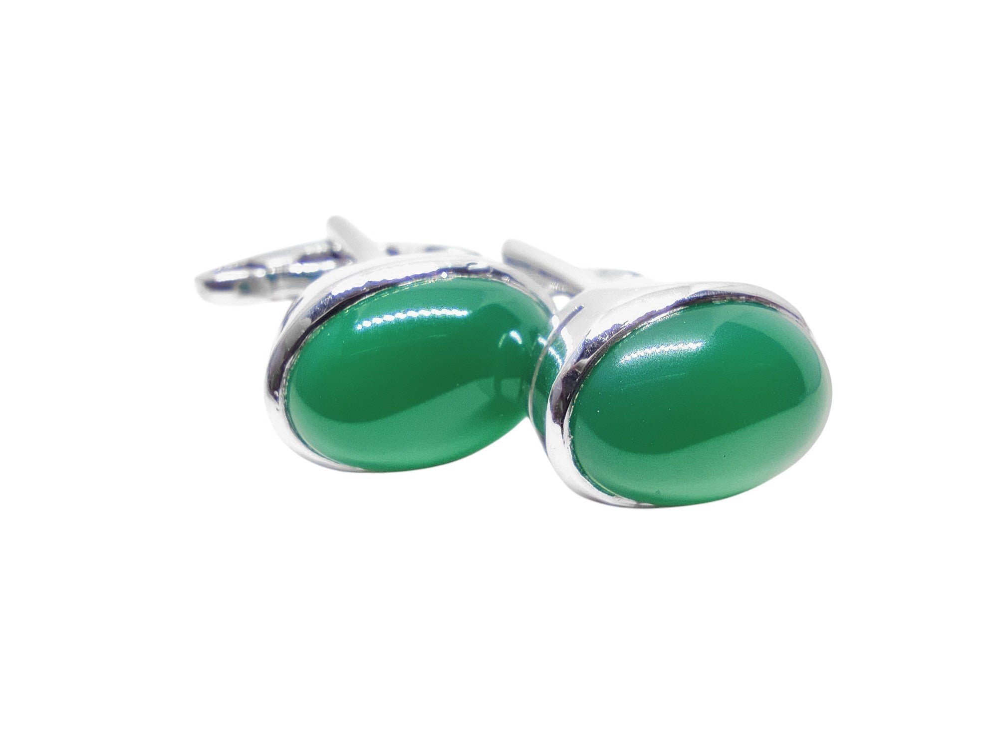 Big Green Onyx Cufflinks 925 Sterling Silver Green Onyx Cufflinks Mens Engagement Onyx Cufflinks For Men Green Stone Groomsmen Cufflinks