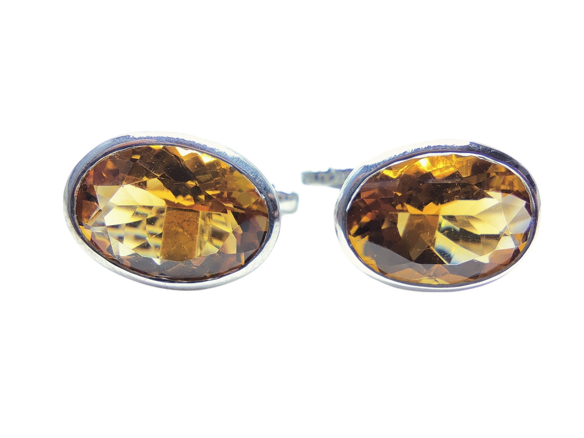 Mens Citrine Cufflinks 925 Sterling Silver Citrine Cufflinks 10x14 Oval Citrine Men Cufflinks Natural Yellow Citrine Groomsmen Cufflinks