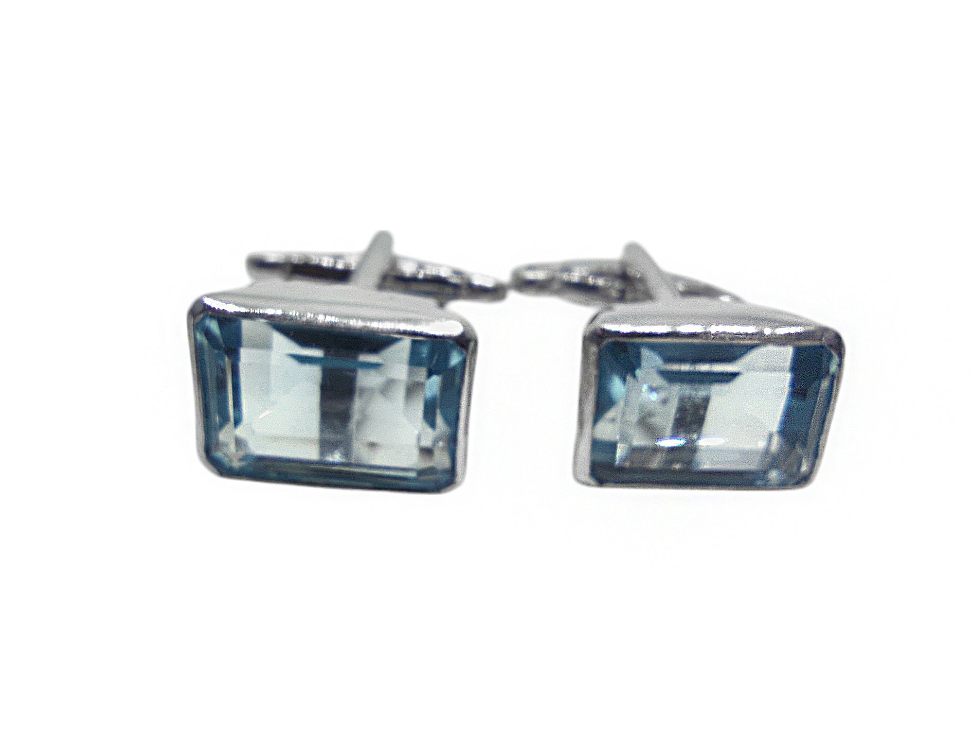 Mens Big Blue Topaz Cufflinks 10x14 mm Octagon Blue Topaz Cufflinks Men 925 Silver Blue Topaz Wedding Cufflink Blue Topaz Groomsmen Cufflink