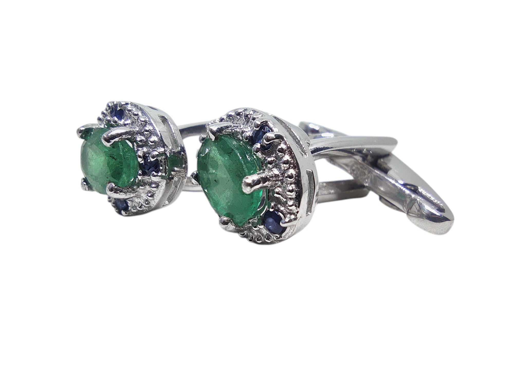 925 Silver Emerald Cufflinks High Quality Emerald Cufflinks For Mens Gemstone Cufflinks Natural Emerald Cufflinks Groomsmen Wedding Cufflink