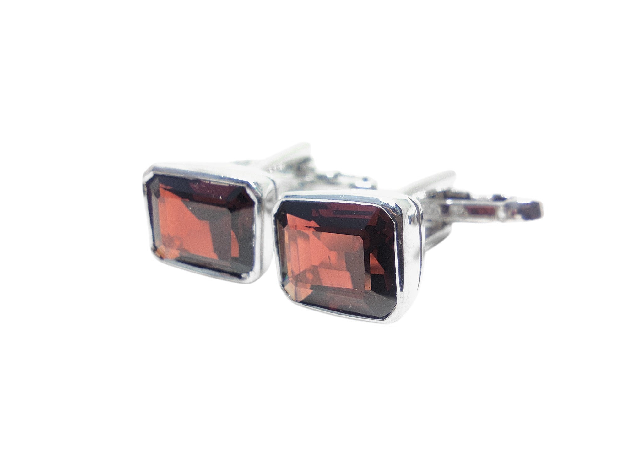 Men Garnet Cufflinks Sterling Silver Garnet Cufflinks 8x10 mm Octagon Garnet Wedding Cufflinks Garnet Men Cufflinks Red Garnet Cufflink