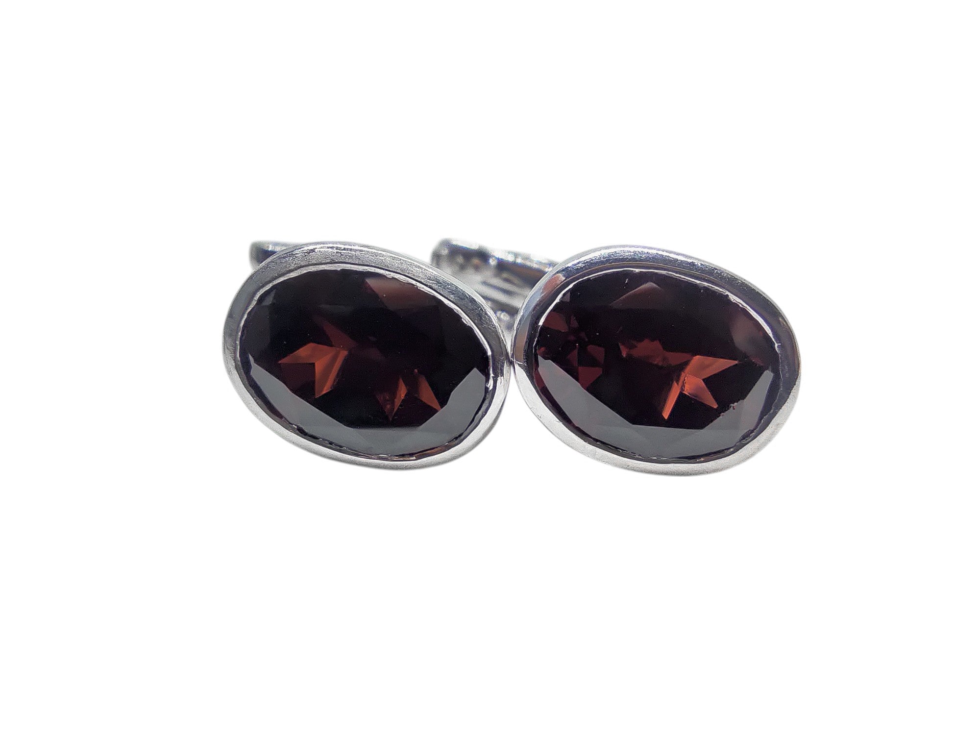 Big Garnet Cufflinks 925 Silver Garnet Cufflinks 10x14 mm Oval Garnet Wedding Cufflinks Groomsmen Cufflinks January Cufflinks For Men