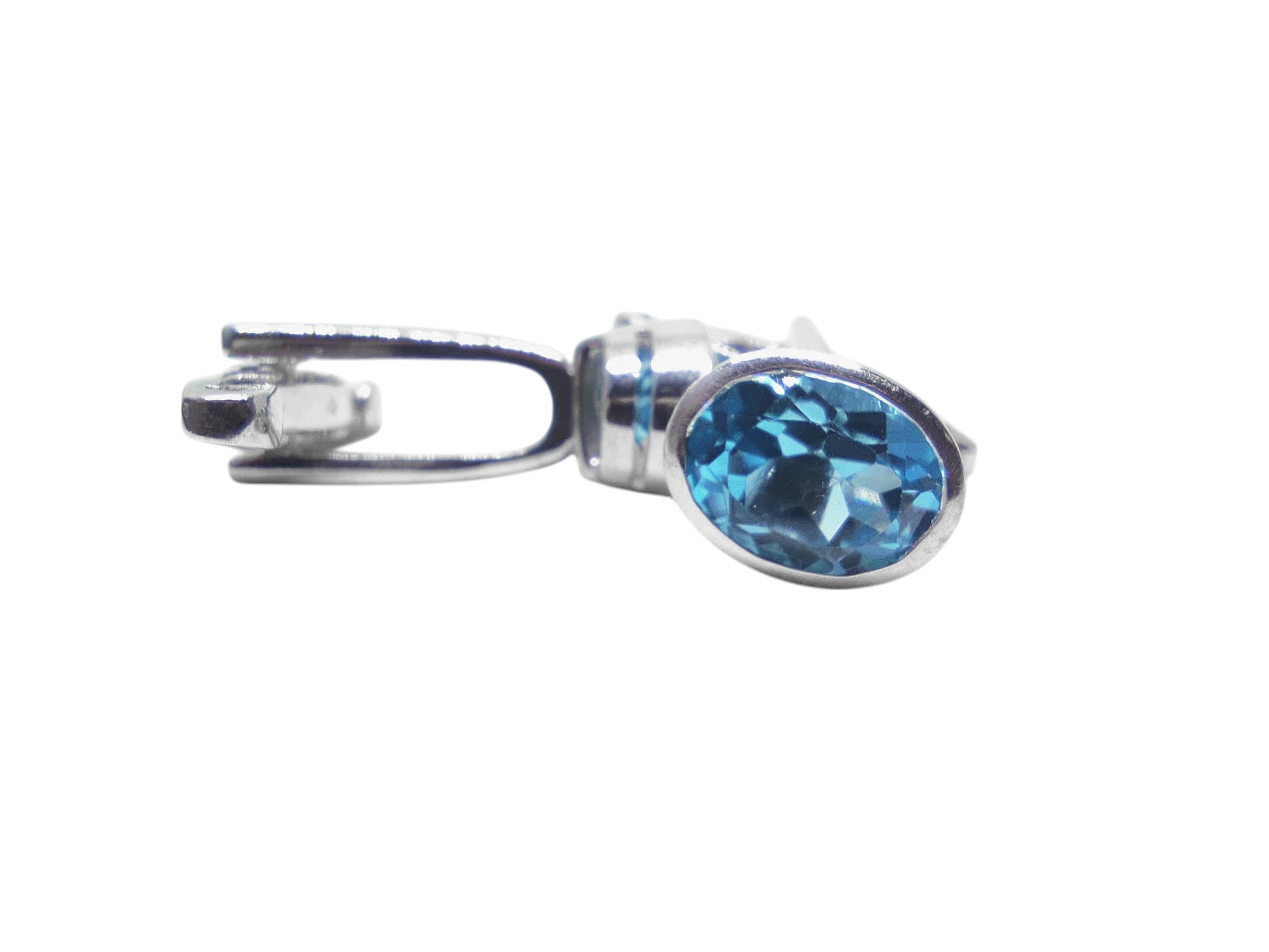 925 Silver Swiss Blue Topaz Cufflinks Natural Swiss Blue Topaz Cufflink 7.0 Ct Blue Topaz Cufflinks For Wedding November Birthstone Cufflink