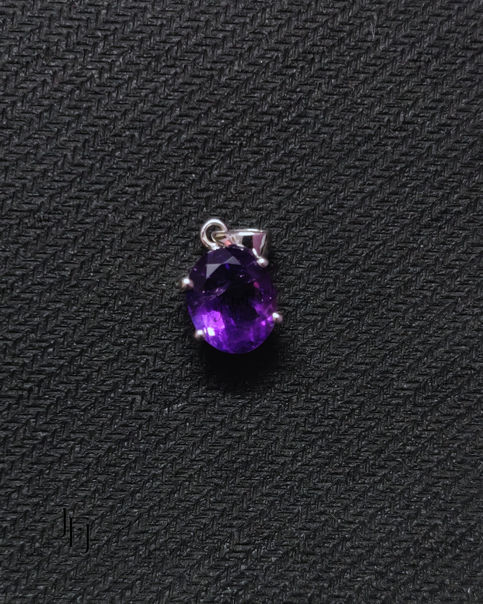 African Amethyst Pendant Necklace 3 Ct Amethyst Necklace 9x11 mm Oval Amethyst Jewelry February Birthstone Solitaire Pendant