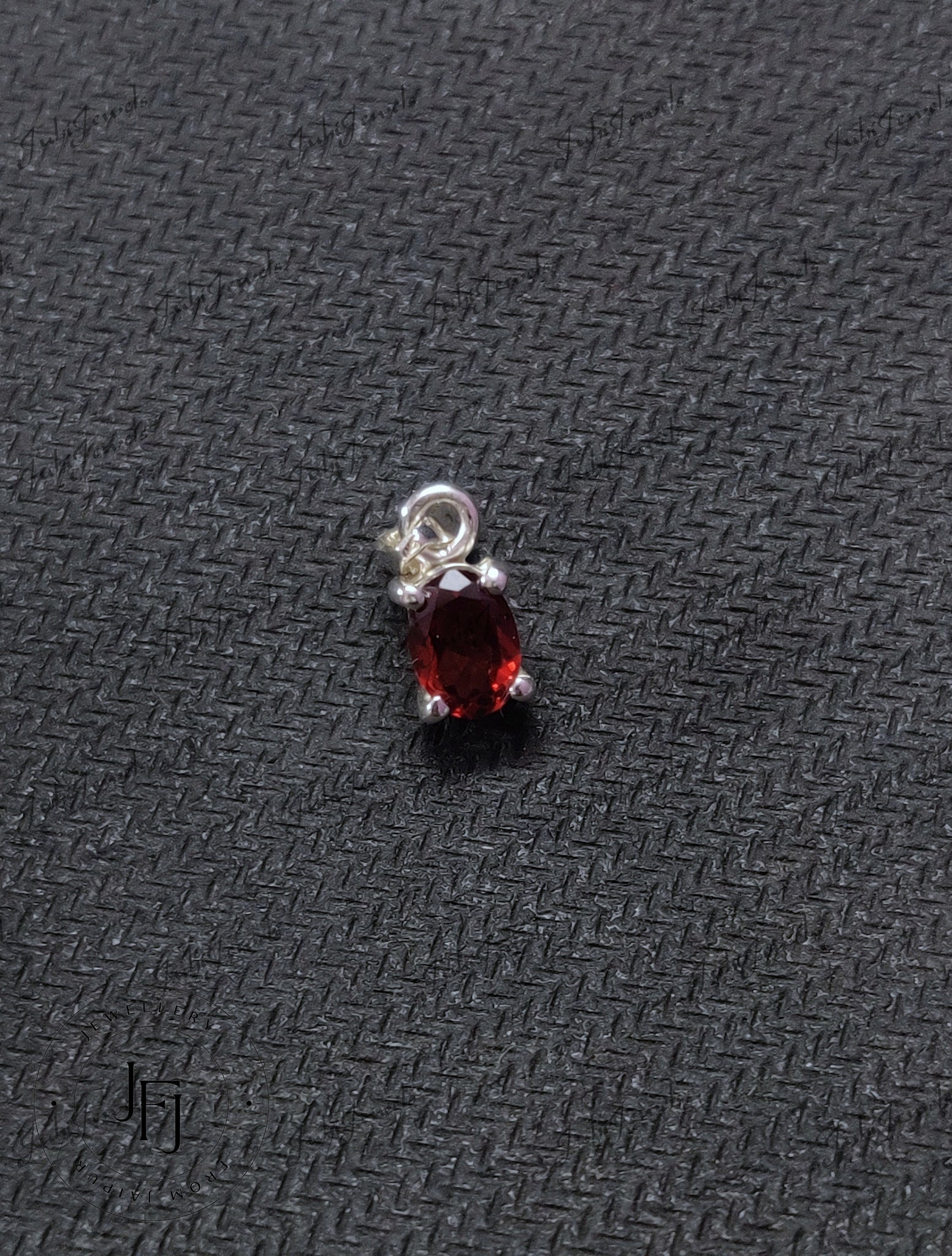 Natural Garnet Pendant Sterling Silver Red Garnet Birthstone Pendant January Birthstone Pendant Red Garnet Pendant