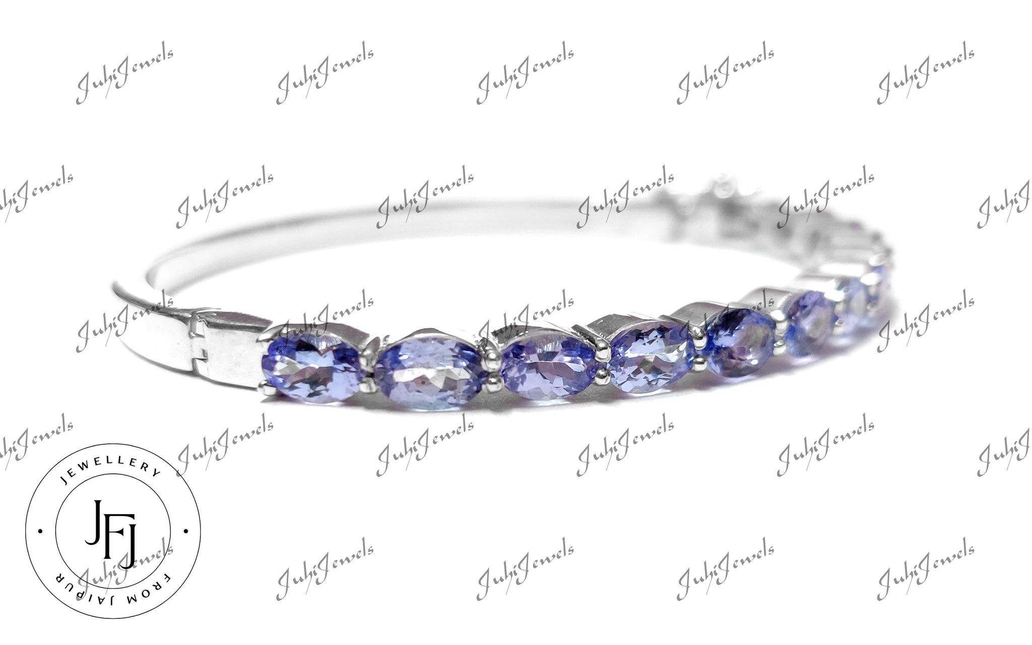 Genuine Tanzanite Bangle Bracelet Natural Tanzanite Bangle For Her 925 Silver Tanzanite Bangles December Birthstone Bangle Bracelet