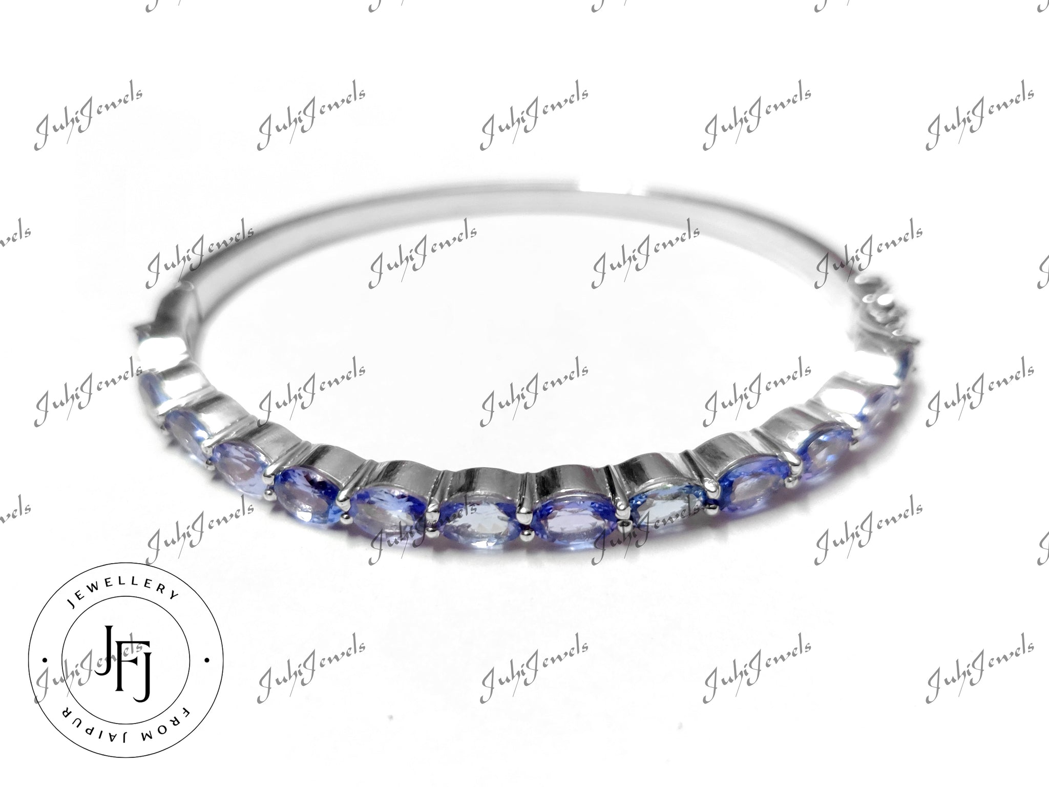 Genuine Tanzanite Bangle Bracelet Natural Tanzanite Bangle For Her 925 Silver Tanzanite Bangles December Birthstone Bangle Bracelet