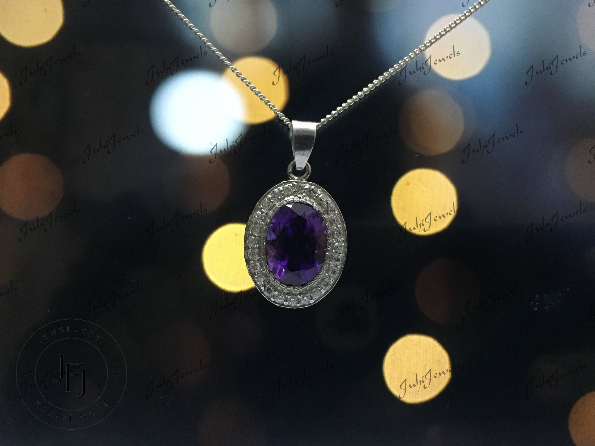 Large Amethyst Necklace 10 x 14 mm Oval Amethyst 925 Sterling Silver Amethyst Pendant 6.5 Ct Amethyst Amethyst Necklace February Birthstone