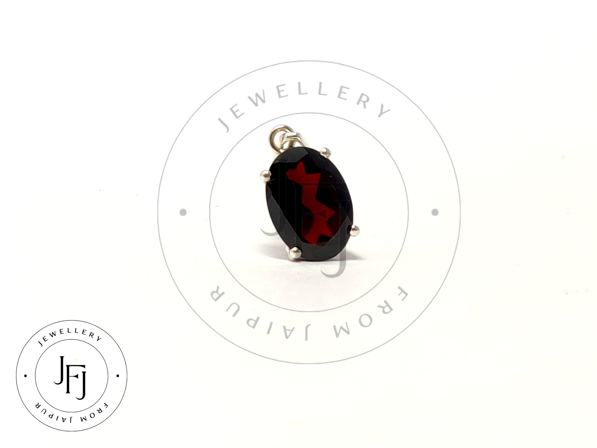 Natural Garnet Pendant Sterling Silver Red Garnet Birthstone Pendant January Birthstone Pendant Red Garnet Pendant