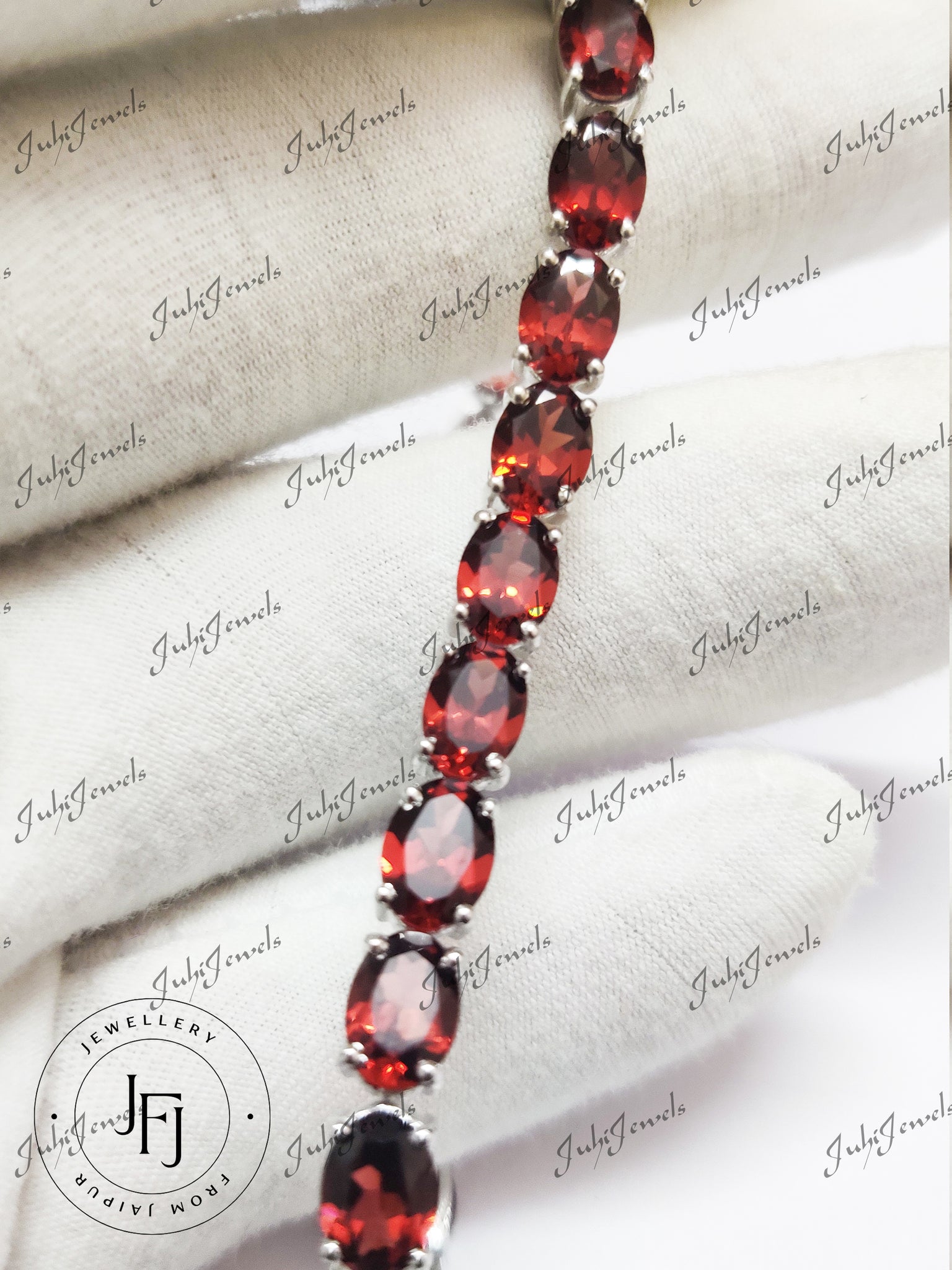 Beautiful Silver Garnet Bracelet Red Garnet Bracelet Gemstone Bracelet Birthstone Bracelet 925 Sterling Silver Garnet Bracelet For Men