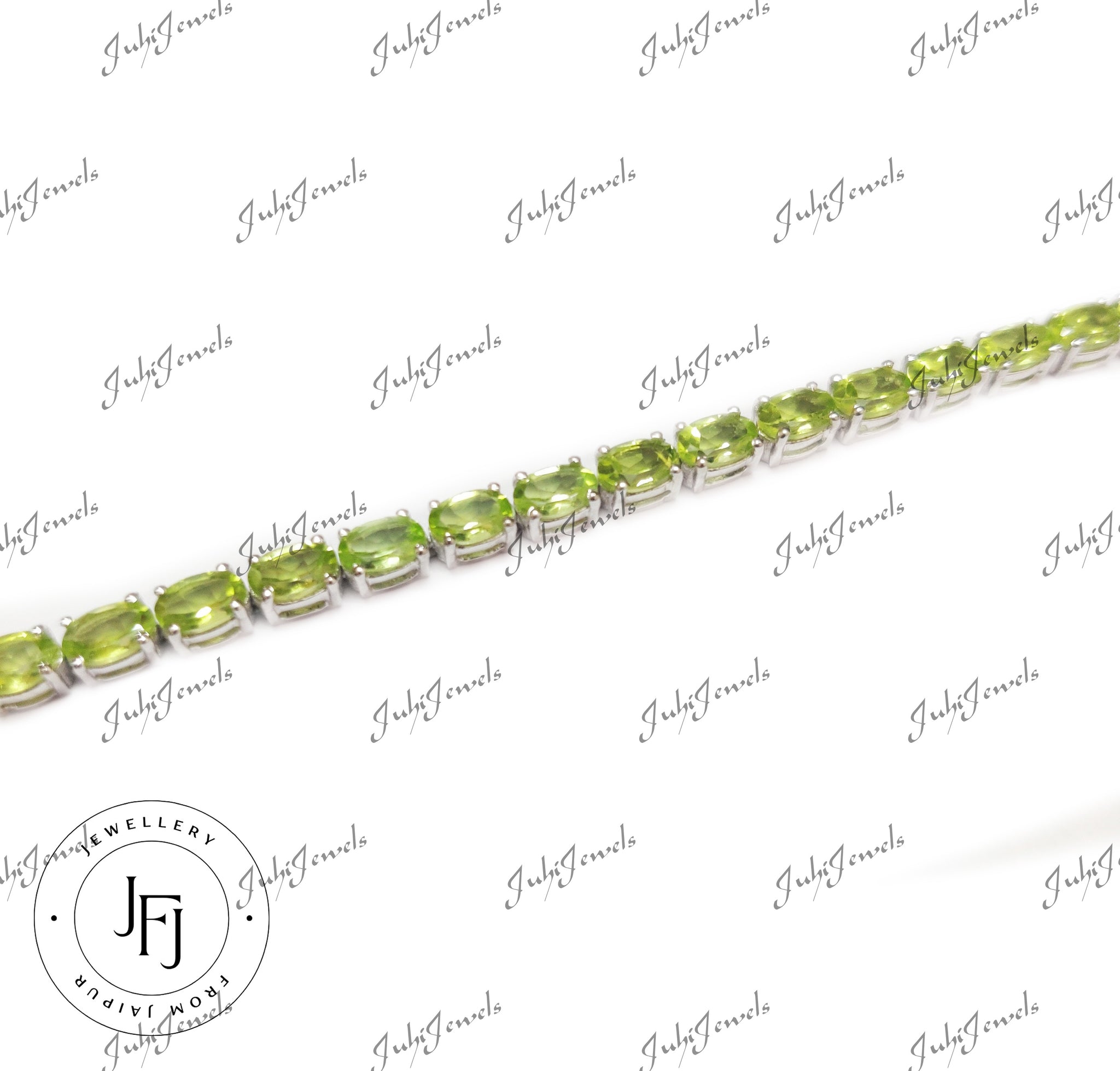 Beautiful Silver Peridot Bracelet Green Peridot Bracelet Men AAA Peridot Gemstone Bracelet 925 Sterling Silver Peridot Bracelet For Men