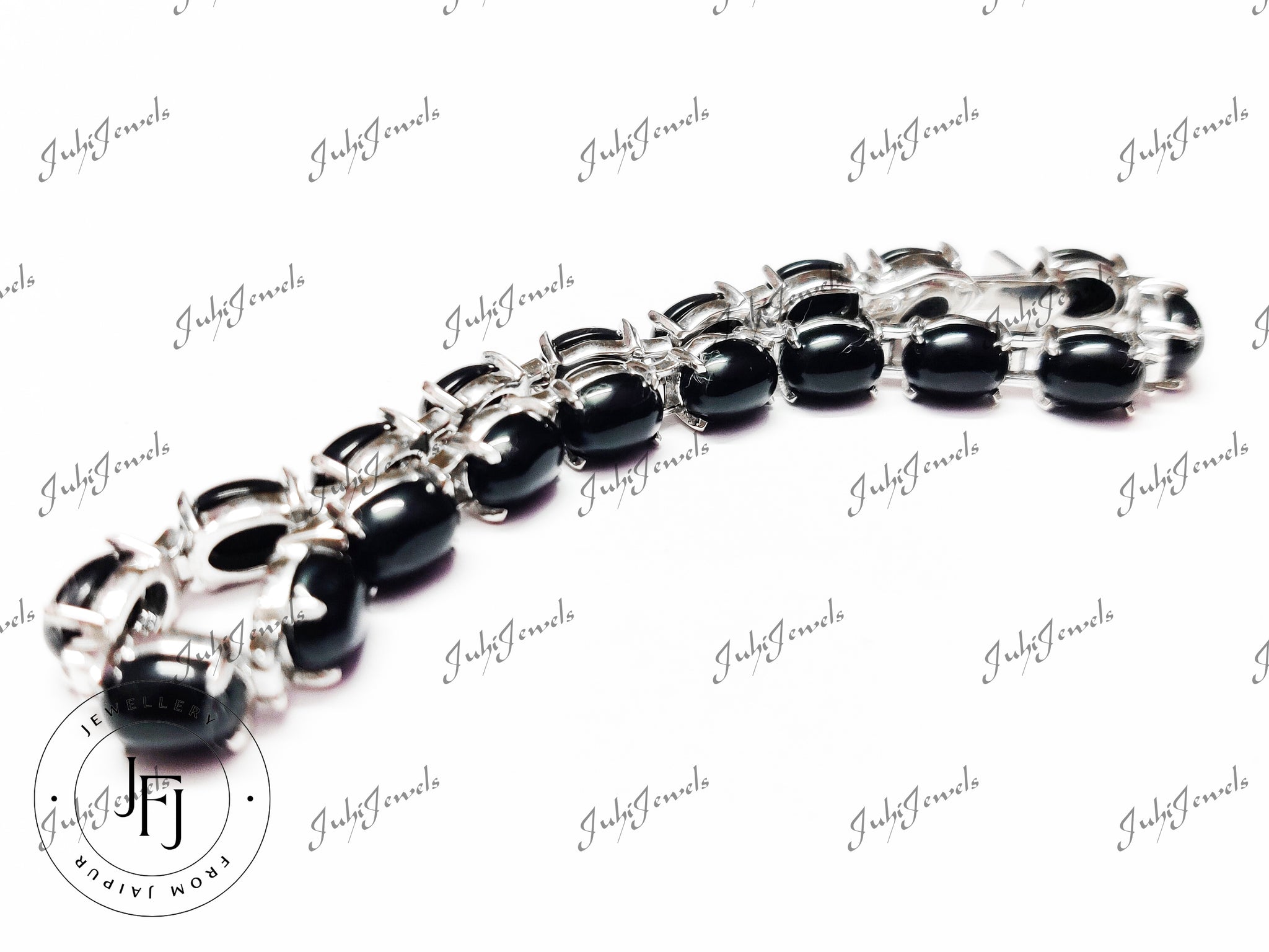 Black Onyx Bracelet Sterling Silver Black Onyx Bracelet 6x8 mm Oval Onyx Bracelet Silver Black Stone Bracelet Gemstone Bracelet