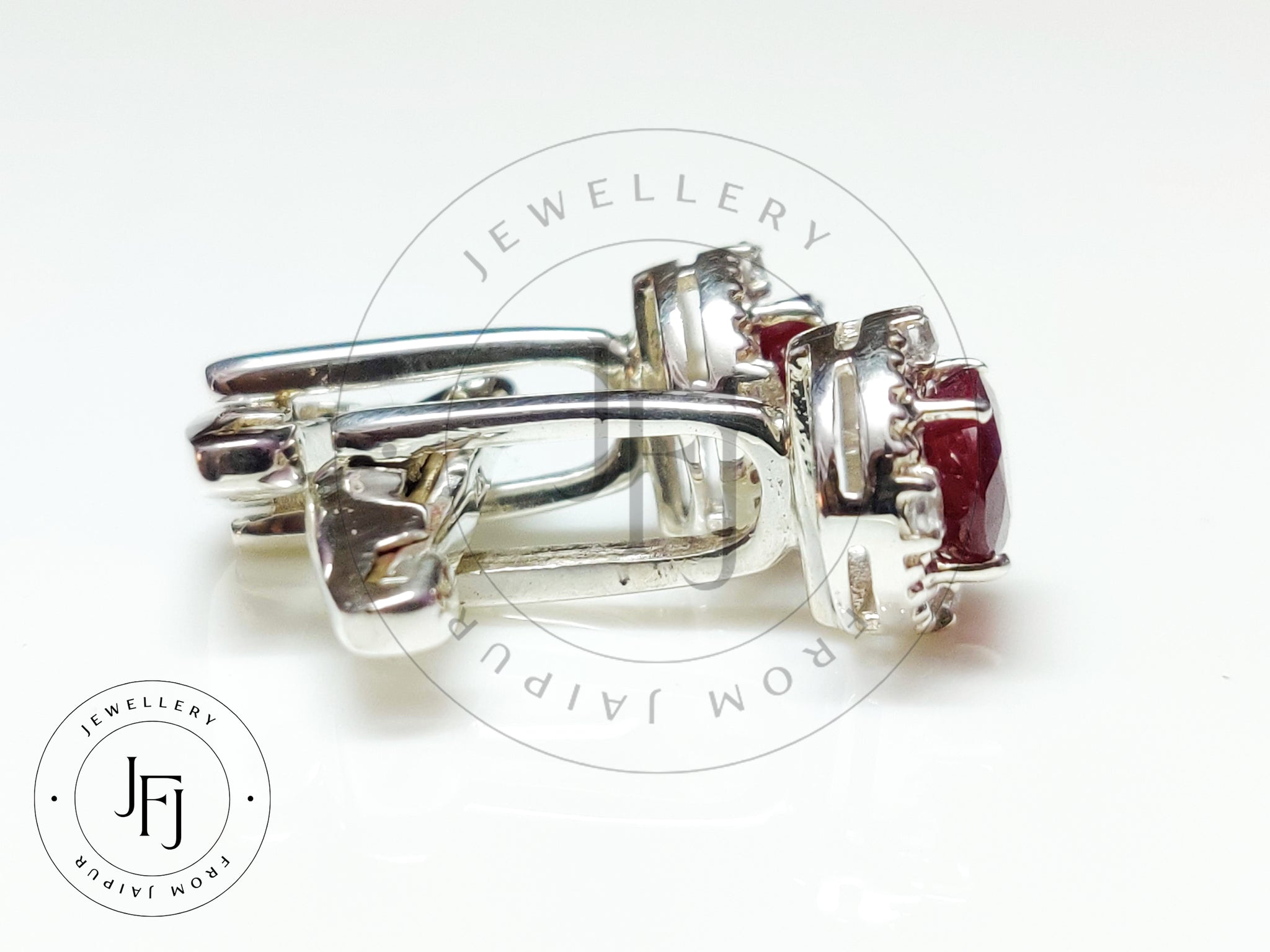 Silver Ruby Cufflinks Natural Ruby Cufflinks Sterling Silver Groomsmen Ruby Cufflinks Ruby Men Cufflinks Fathers Day Gift Wedding Day Gift