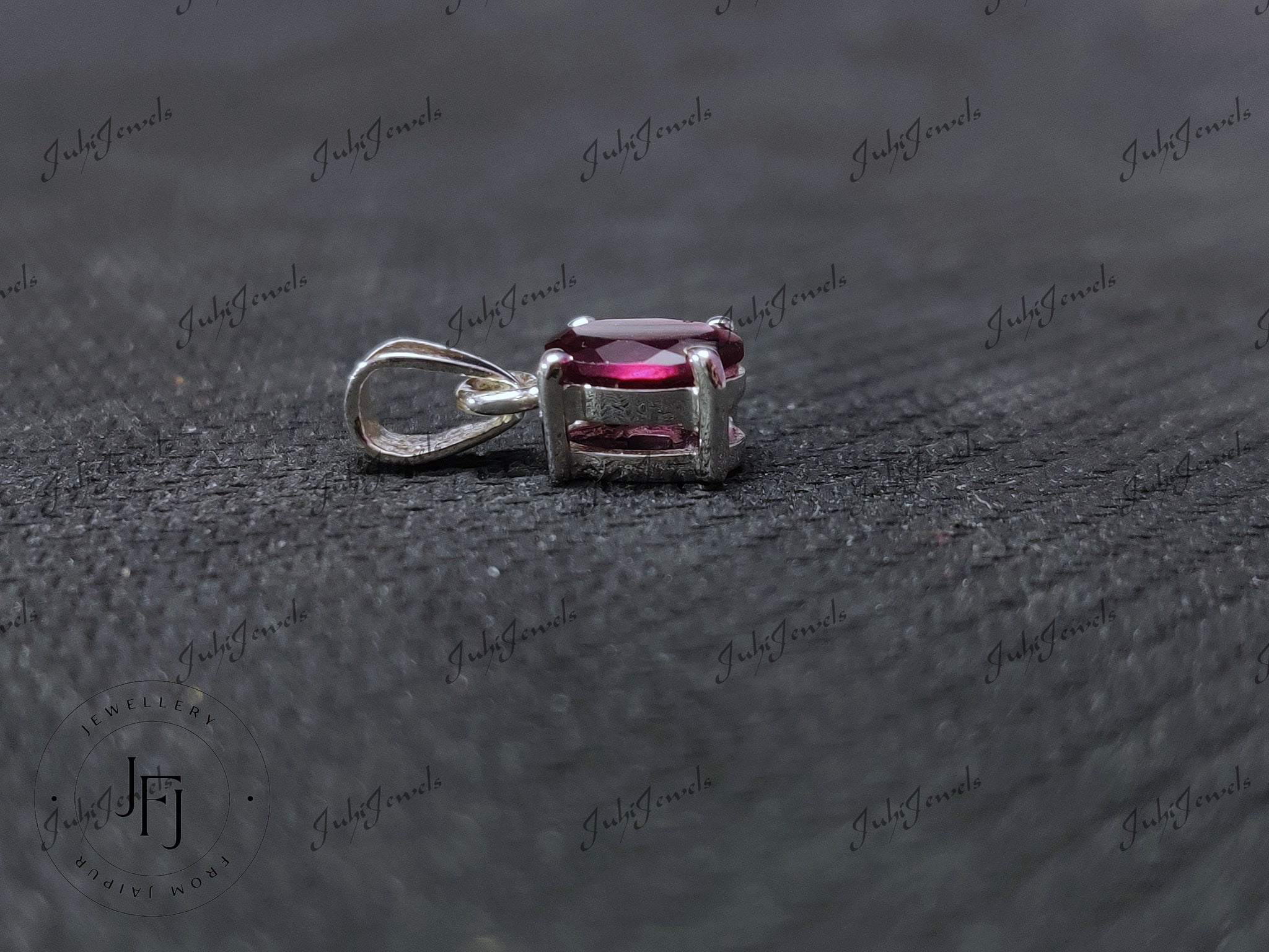 Rhodolite Garnet Pendant Necklace Sterling Silver Raspberry Garnet Necklace 6x8 mm Oval 1.5 Ct Garnet Necklace Natural Garnet Pendant