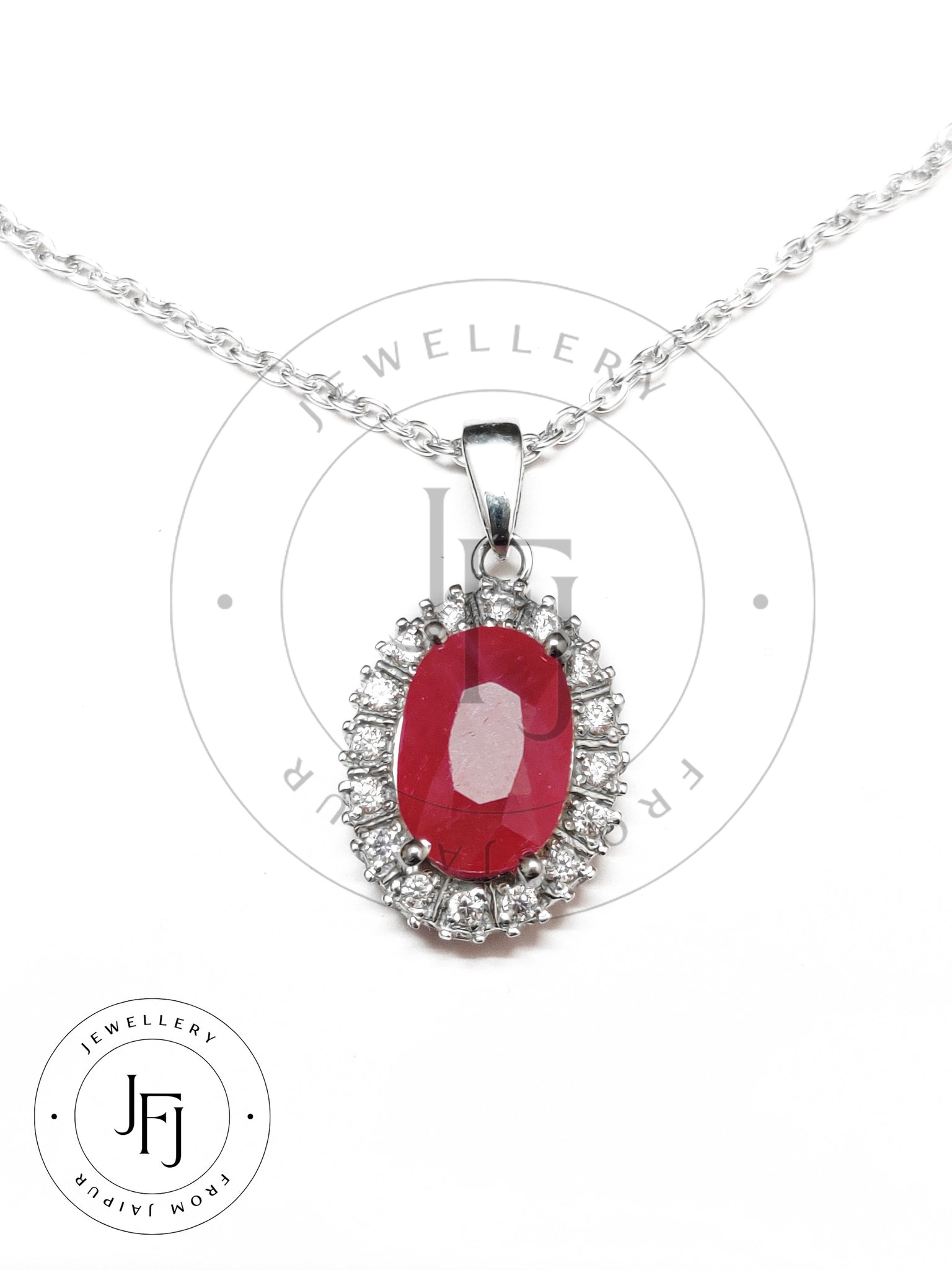 Natural Ruby Pendant 7 Ct Glass Filled Ruby Pendant Cluster Pendant 925 Sterling Silver Ruby Pendant Necklace