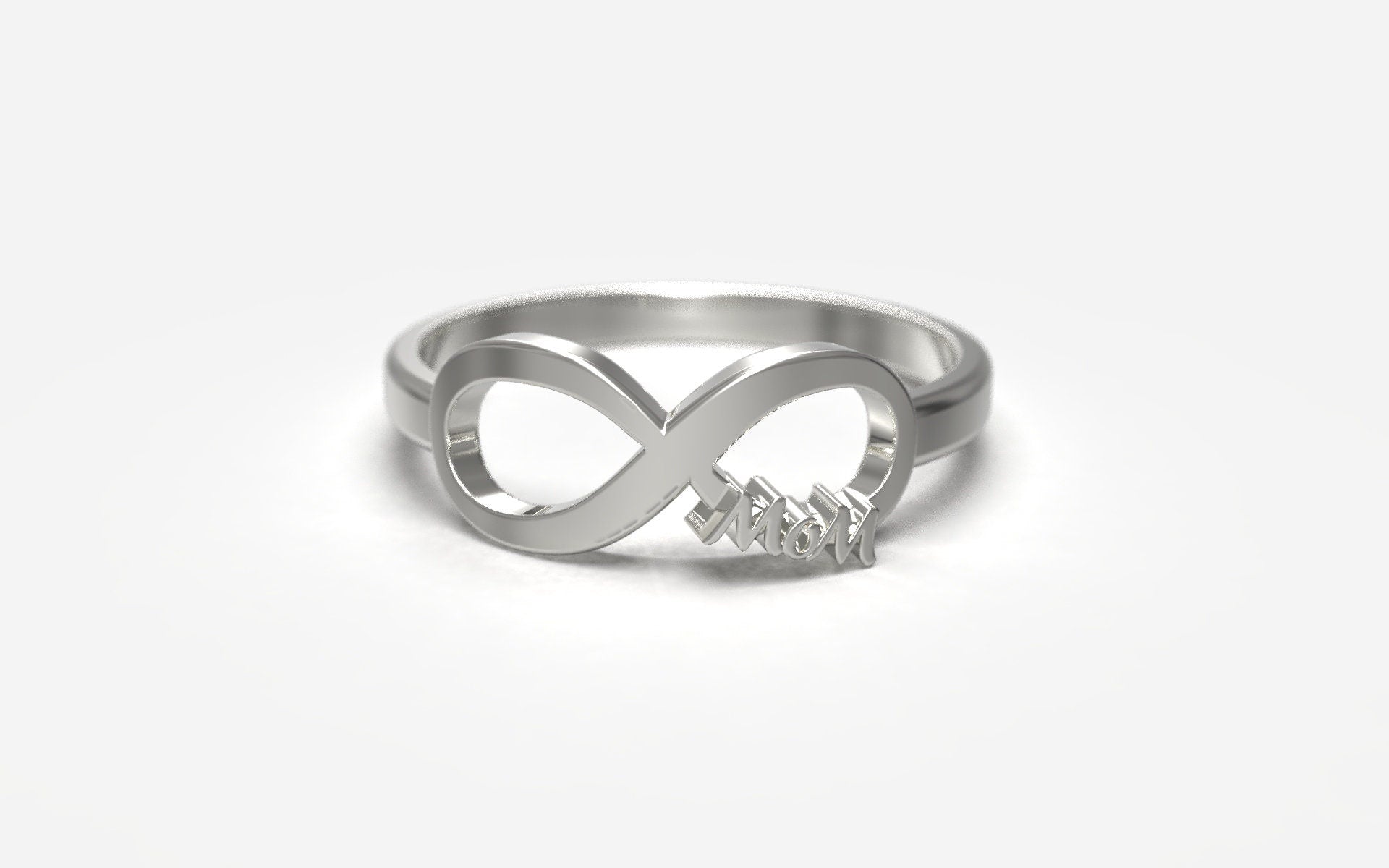 Mothers Day Ring Mom Ring Silver Mom Ring Mom Jewelry Mommy Ring Mothers Day Gift for Mom Gift For Mother Infinity Ring Mom Love For Mom