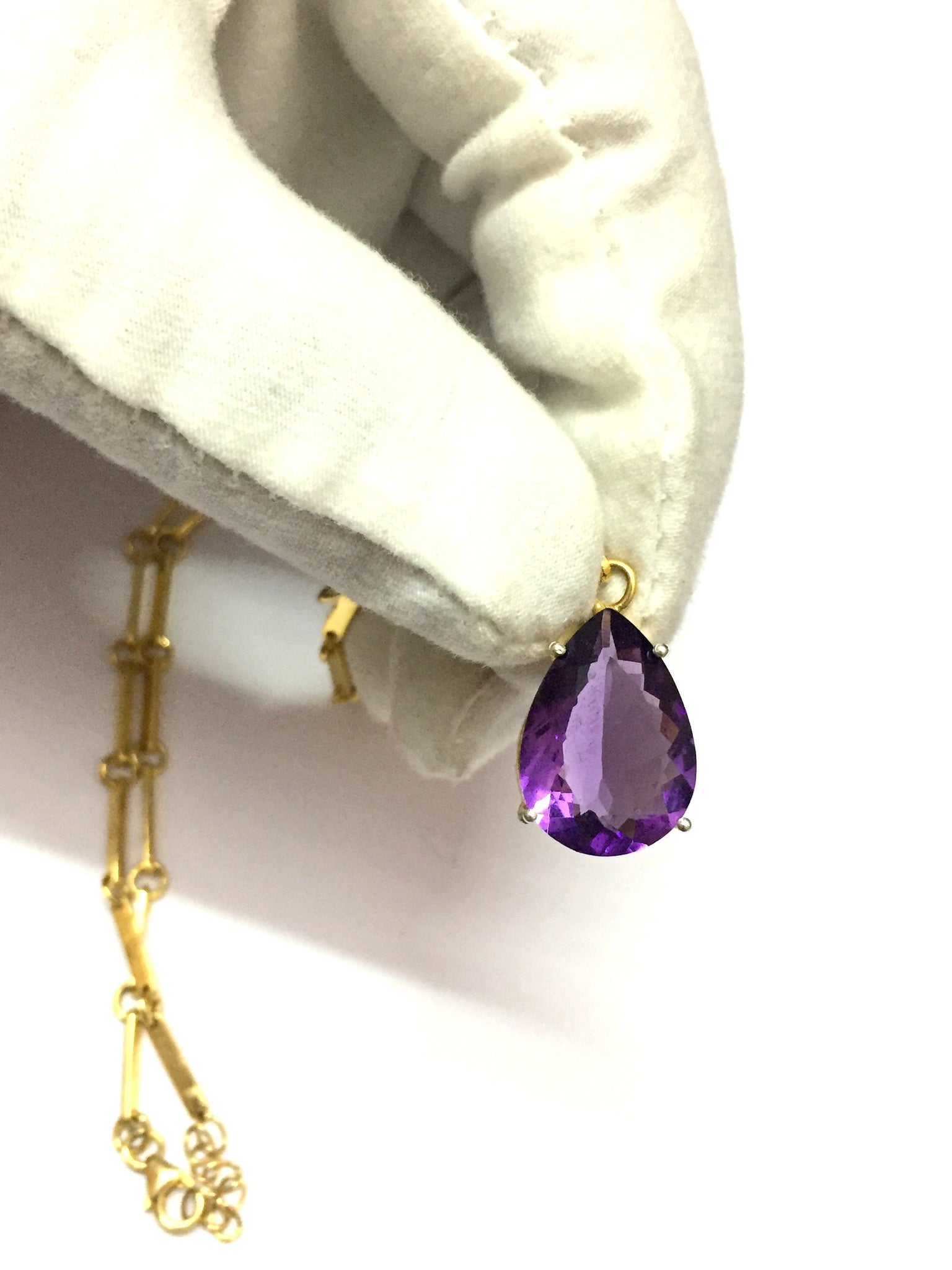 Gold Amethyst Necklace Natural Amethyst Necklace Long Amethyst Necklace Gemstone Necklace Long Gold Rhodium Necklace