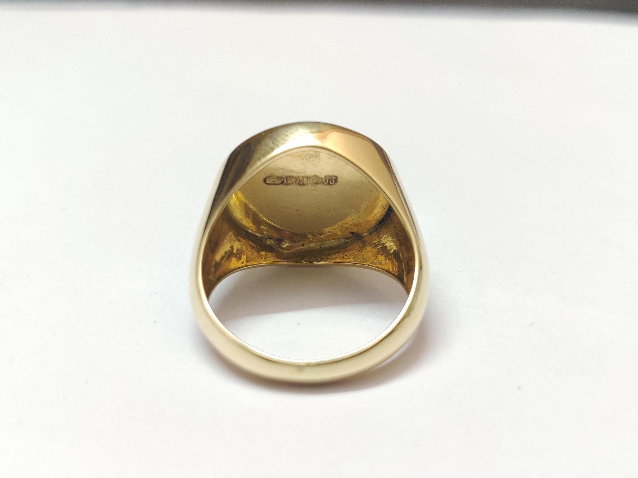 18K Gold Signet Ring 18 x18 mm Head Solid Gold Ring Signet Ring Gold 18k Signet Ring 18k Pinky Ring Men 18K Gold Signet Ring Men