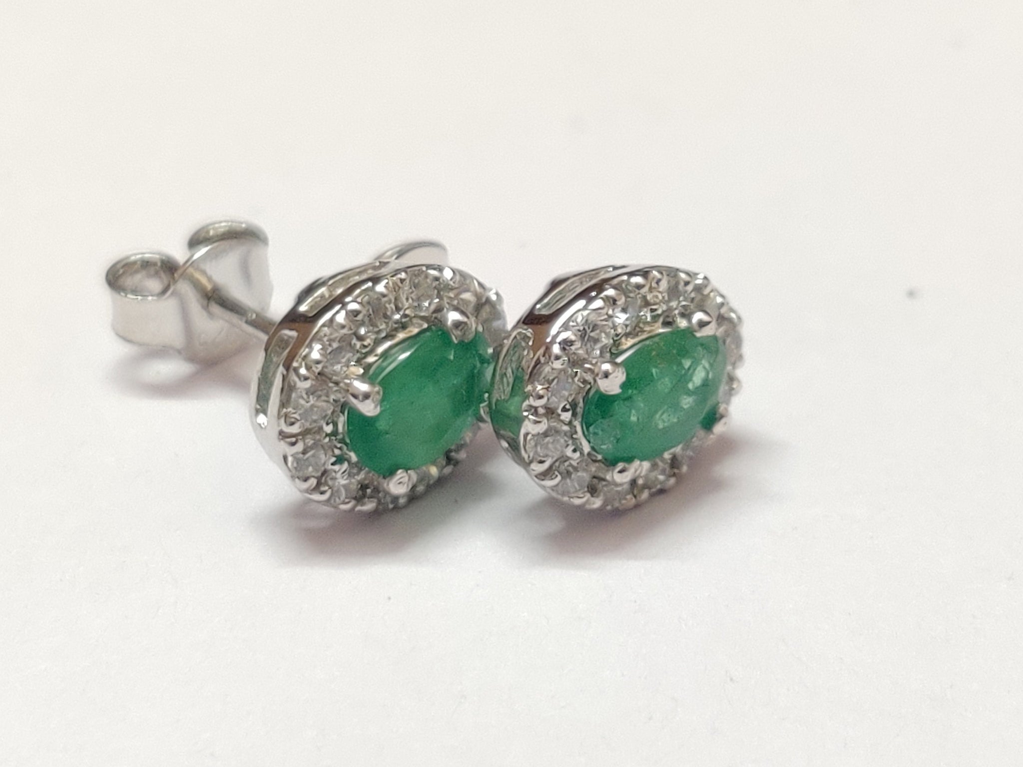 Emerald Earrings 1 Ct Emerald Stud Earrings Natural Emerald Cluster Earrings May Birthstone Earrings Zambian Emerald Jewelry Birthstone Stud