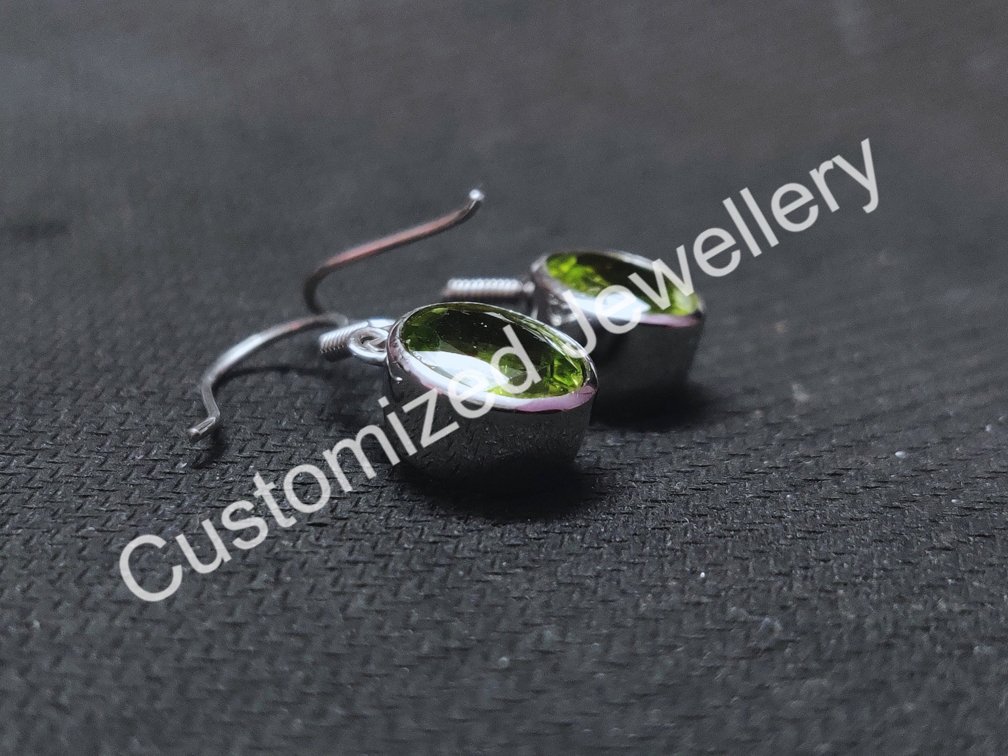 Peridot Earrings Natural Peridot Drop Earrings 4.5 Ct Peridot Silver Earrings August Birthstone Earrings 9x11 mm Oval Peridot Earrings